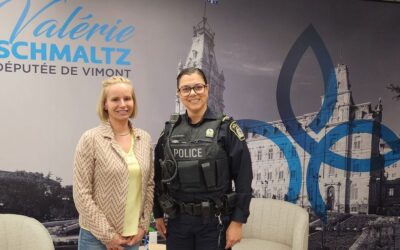 Rencontre entre la députée et une officière de police à Laval